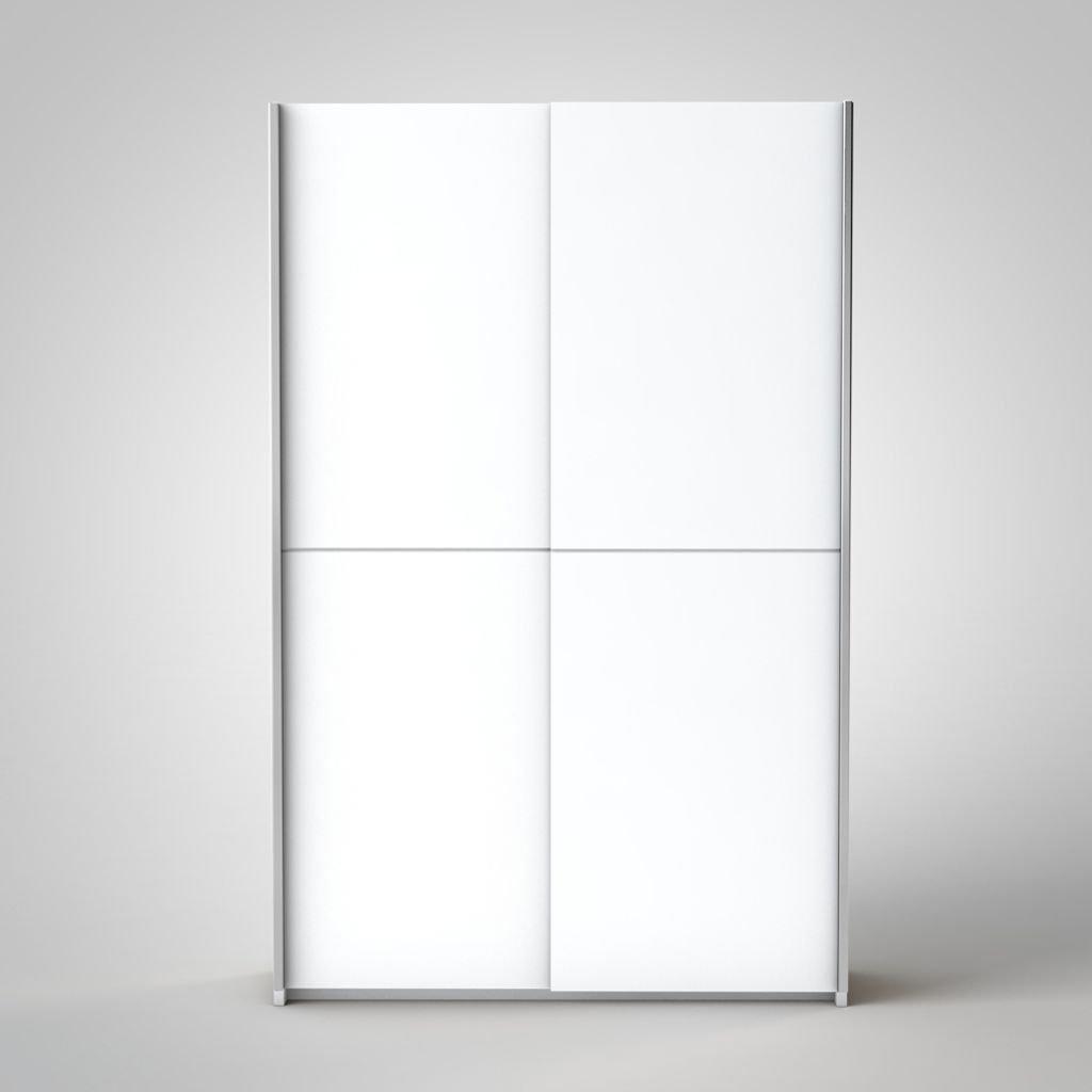 Fast Schiebetürenschrank 125 cm Weiß Produktbild 7
