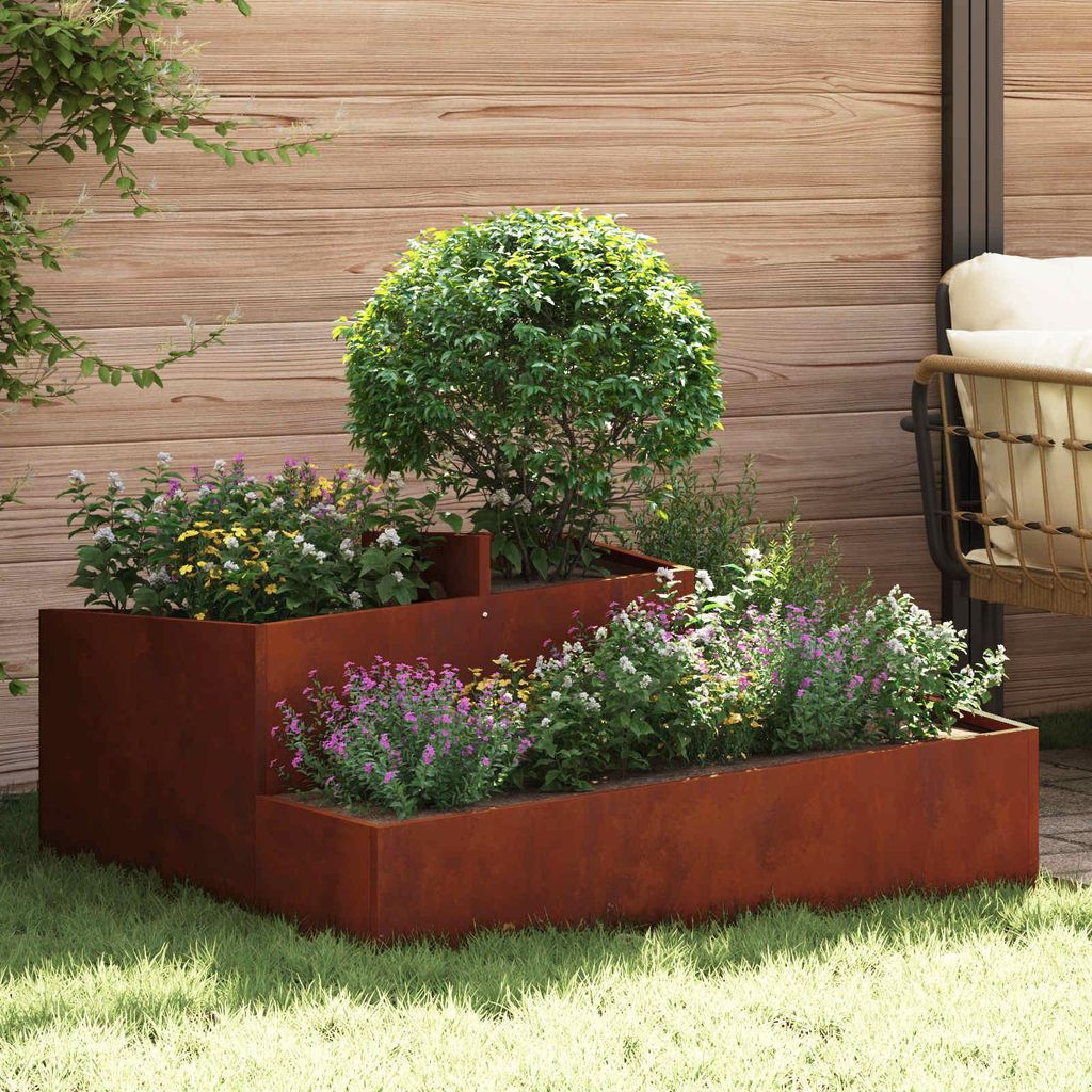 vidaXL Garten-Pflanzgefäß Braun 100 x 100 x 50 cm Produktbild 