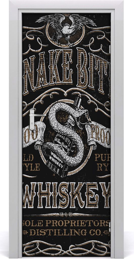 Tulup Türaufkleber 75x205 cm Dekorative Aufkleber Selbstklebend Wasserdichte Tapete Abnehmbar Schlafzimmer Wohnzimmer Wohnkultur - sagen wir Whiskey