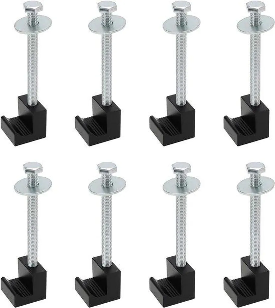 Boîte à outils en aluminium pour pick-up avec crochets en J robustes