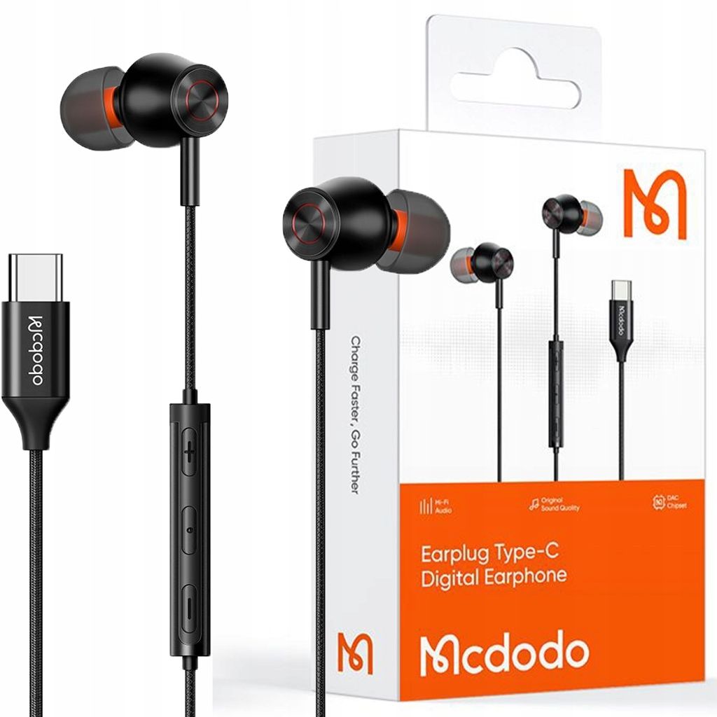 Mcdodo Kopfhörer Mit Mikrofon Usb-C Dac, Schwarz Produktbild 