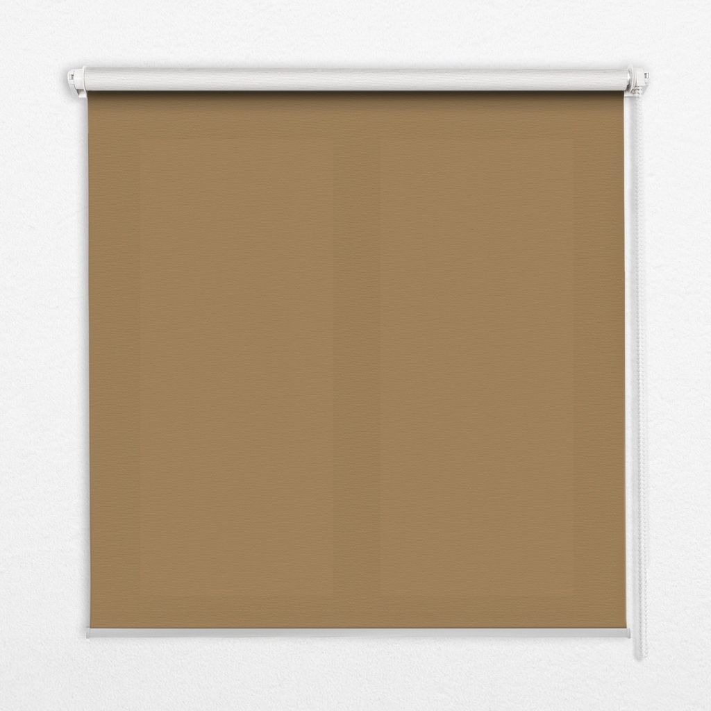 Seitenzug-Rollo Fensterrollo Jalousie - Lichtdurchlässig Springrollos - 80x140 cm - Braun