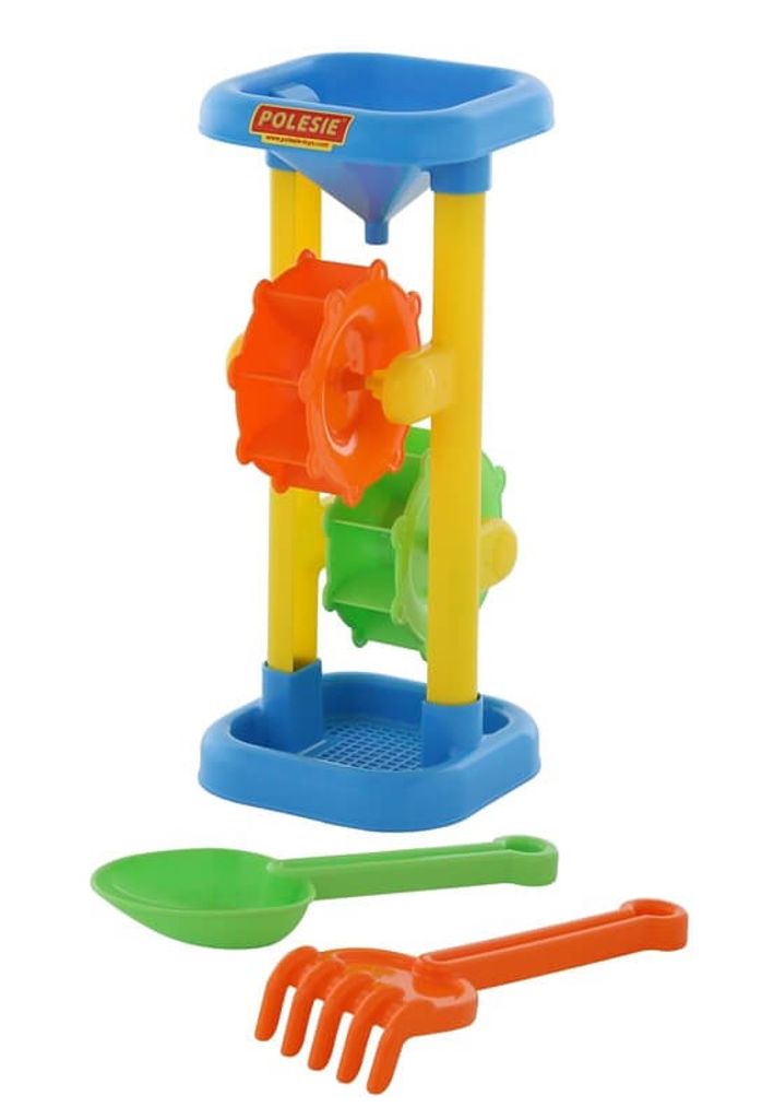 WADER Sandmühle Schaufel mit Rechen Set Nr 281 Kinderspielzeug Sandkasten 