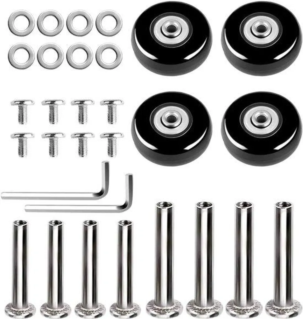 Roues pour chariot et mobilier 50 x 18 mm - Lot de 4 galets universels