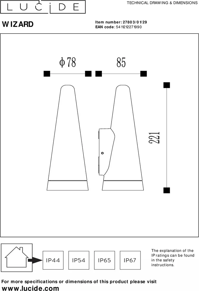 Applique de façade anthracite en aluminium avec éclairage haut bas - 4