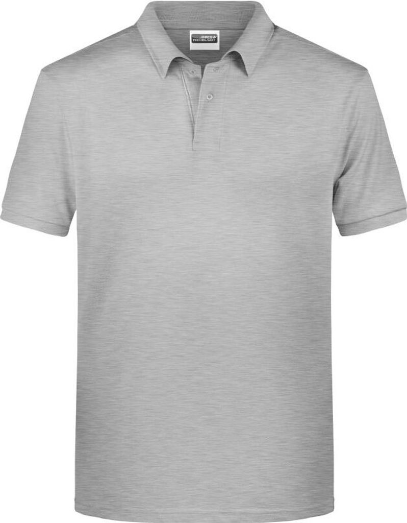 Men's Basic Polo Klassisches Poloshirt grey-heather, Gr. L