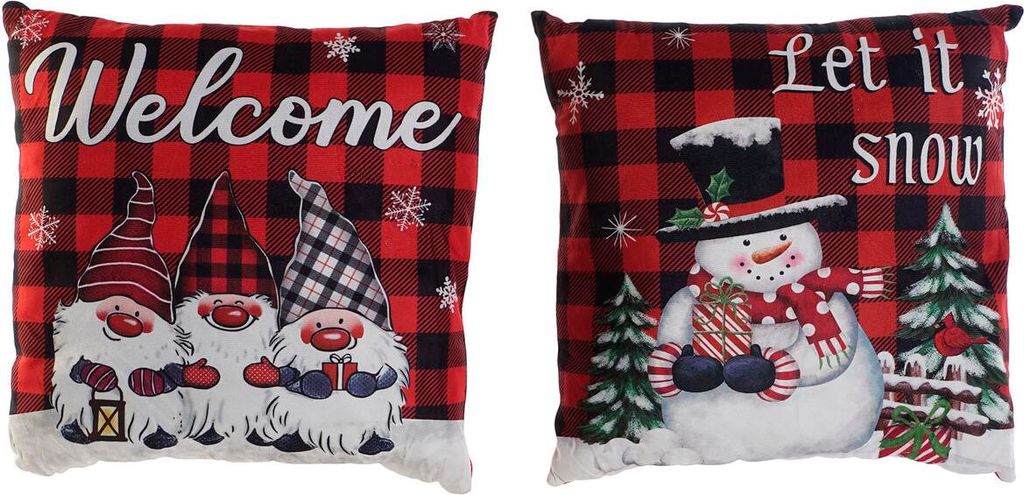 Kissen DKD Home Decor Weihnachten Bunt Polyester 40 x 10 x 40 cm (2 Stück)