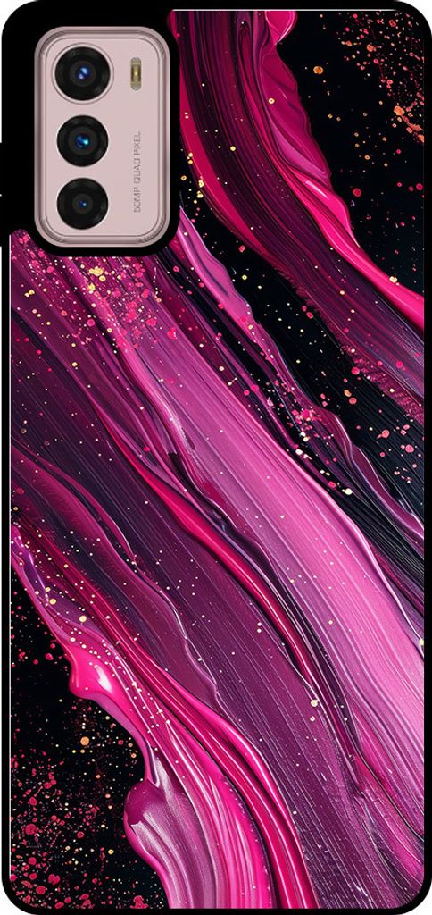 Smartphonica Phone Case Fit für Motorola Moto G42 mit Marmor-Druck - TPU zurück Abdeckung Fall Marmor-Design - lila rosa