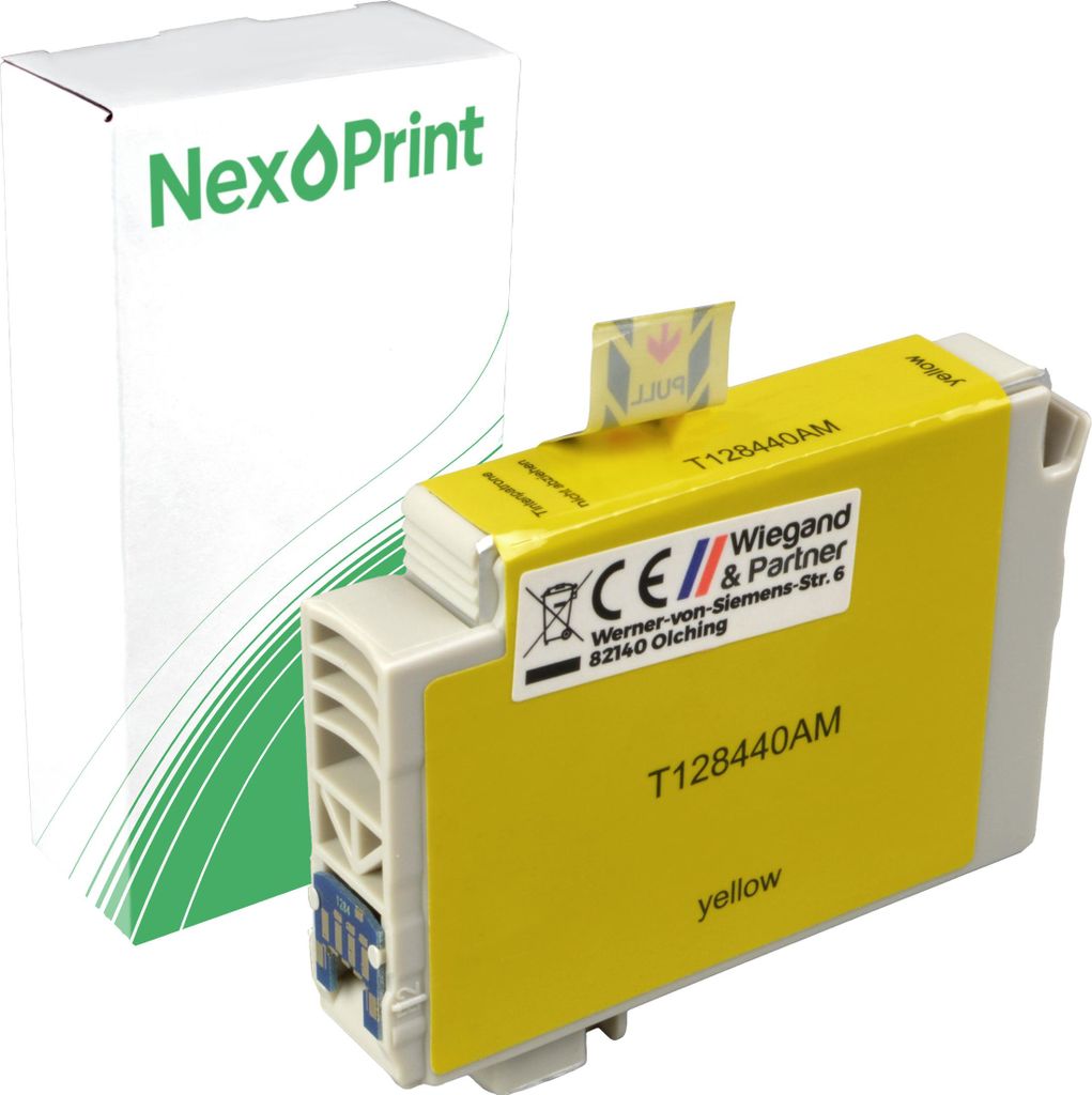 NexoPrint C13T128440 yellow Druckerpatronen kompatibel zu Epson Stylus SX130 Stylus SX230 Stylus SX235W Stylus SX430W ca. 460 Seiten