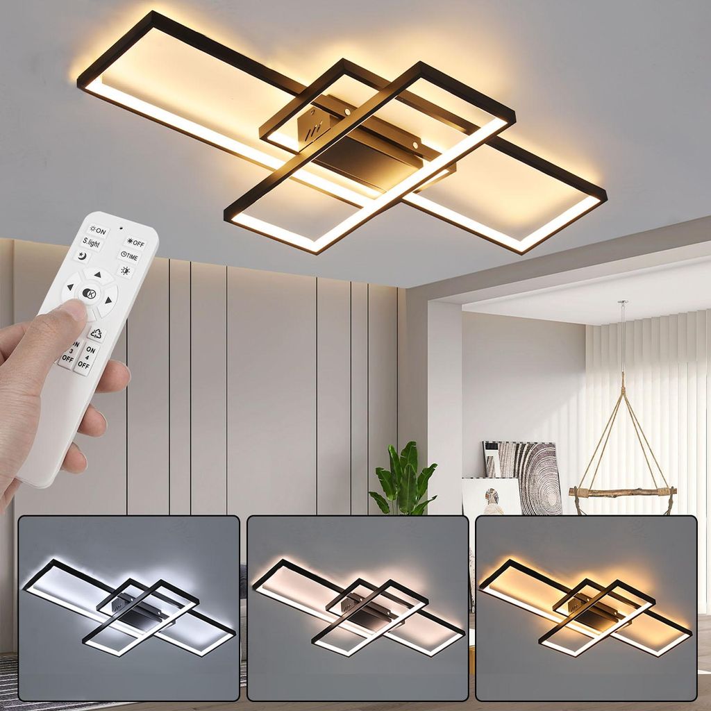 65W Geometrisch LED Deckenleuchte, Modern Deckenlampe 90cm, Produktbild 