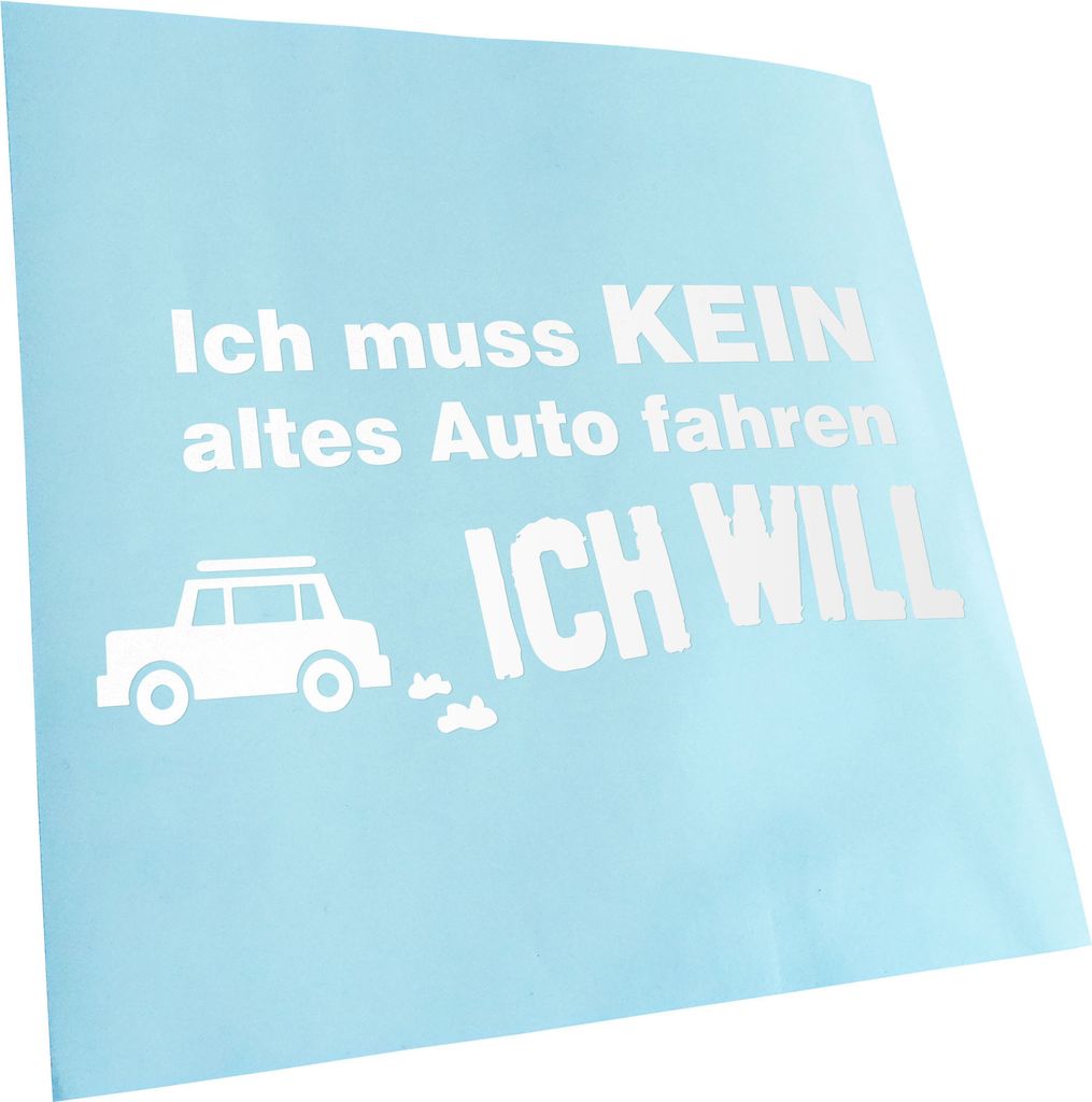 Kiwistar - Autoaufkleber - kein altes Auto. Design 1 Heckscheibenaufkleber - Aufkleber für Auto Kfz Fahrrad, LKW, Truck Mofa