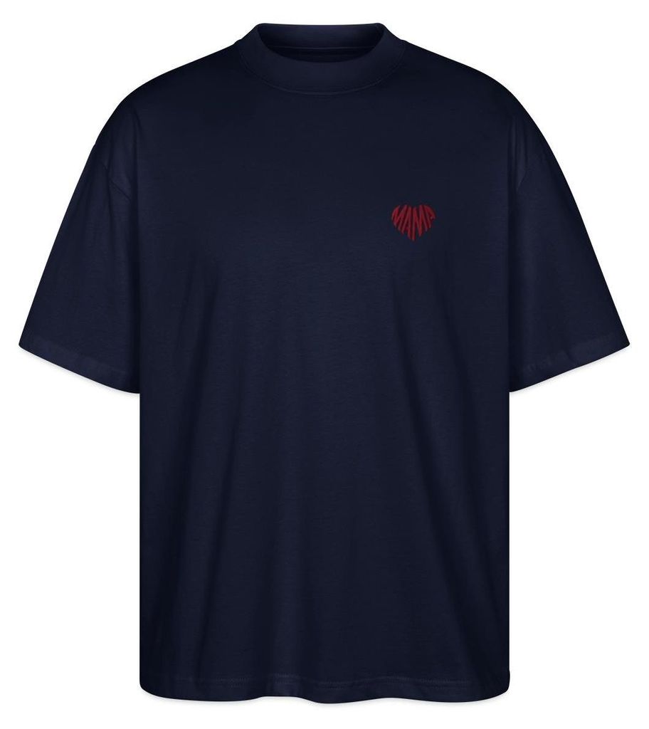 Spreadshirt Stickerei Mama Oversize Uni T-Shirt, S, Navy