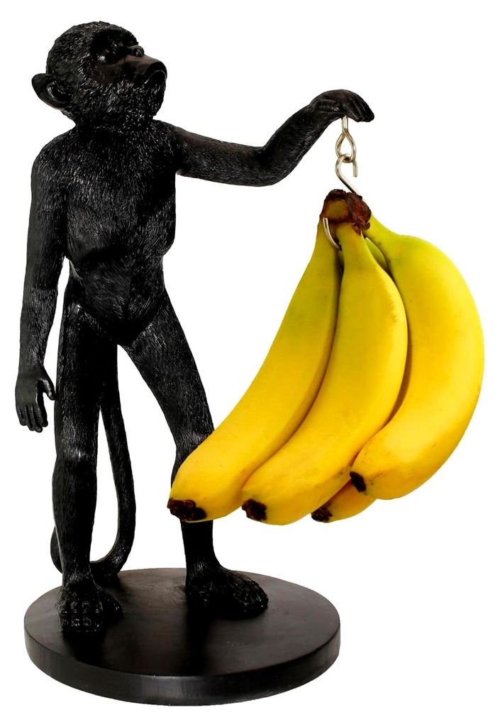 Bananenhalter Affe Mikey | Origineller Obstständer in Affenform | Moderner Obsthalter