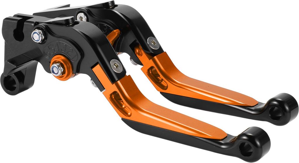 Kurze Lange Brems- Und Kupplungshebel Für Yamaha MT-07 14-22 6-fach Verstellbare Motorrad Lenker Bremshebel Aluminiumlegierung Schwarzer Kopf Oran...