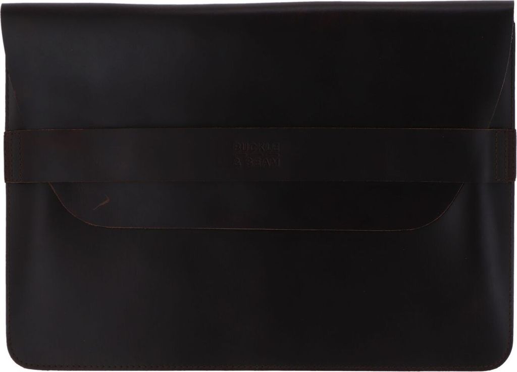 BUCKLE & SEAM Leder mit Laptopfach Terra Leather Laptop Sleeve Brown dunkelbraun