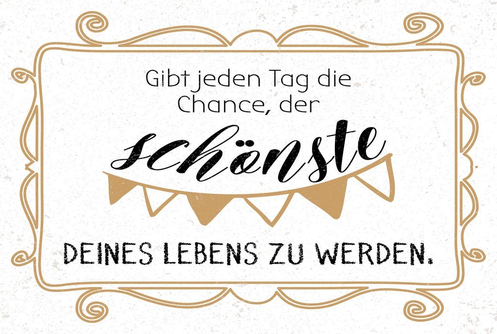 vianmo Holzschild 12x18 cm Gib jeden Tag die Chance, der schönste zu werden