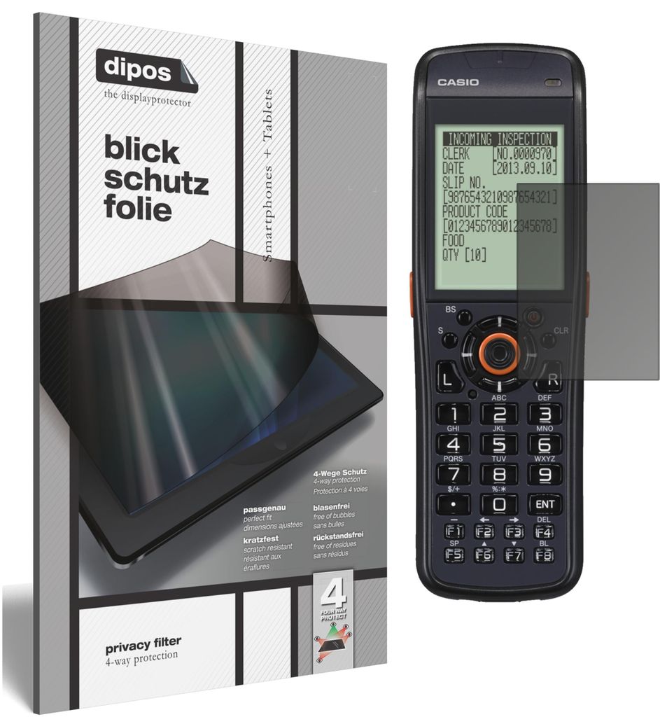Schutzfolie für Casio DT-970 Blickschutzfolie matt Folie Display Schutz dipos