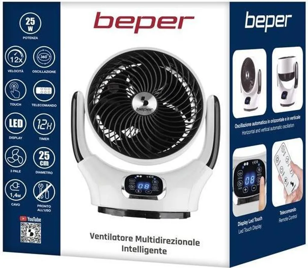 Ventilateur Oscillant 3D Beper P206VEN260 avec Télécommande et Minuteur - 15
