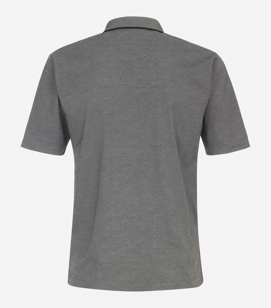 REDMOND Casual Herren Polo-Shirt Kurzarm Regular-Fit Jersey Grau XL