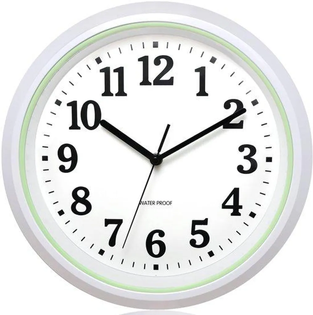 Horloge murale pour terrasse et balcon 32 cm étanche coloris vert mat