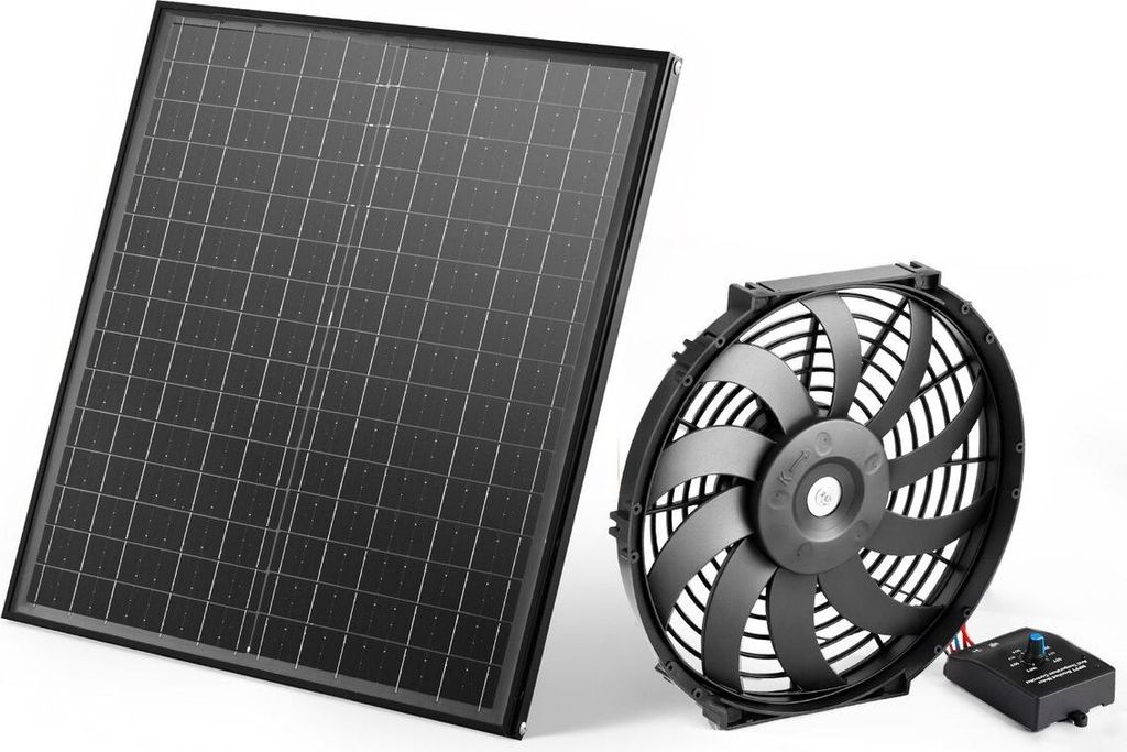 12" Gable Mount Fan 1300 CFM Attic Exhaust Fan with Adjustable Thermostat