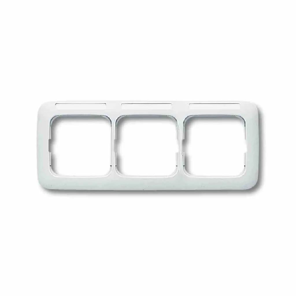 Busch-Jaeger 1733 NS-214 Cadre 3 Postes Reflex SI Argent Métallique