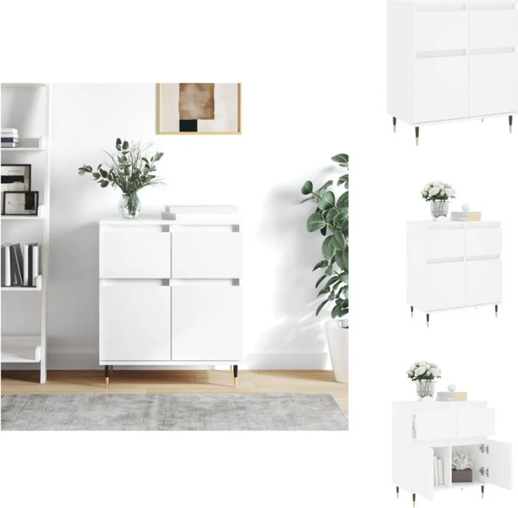 vidaXL Credenza bianca 60x35x70 cm in legno - Credenze