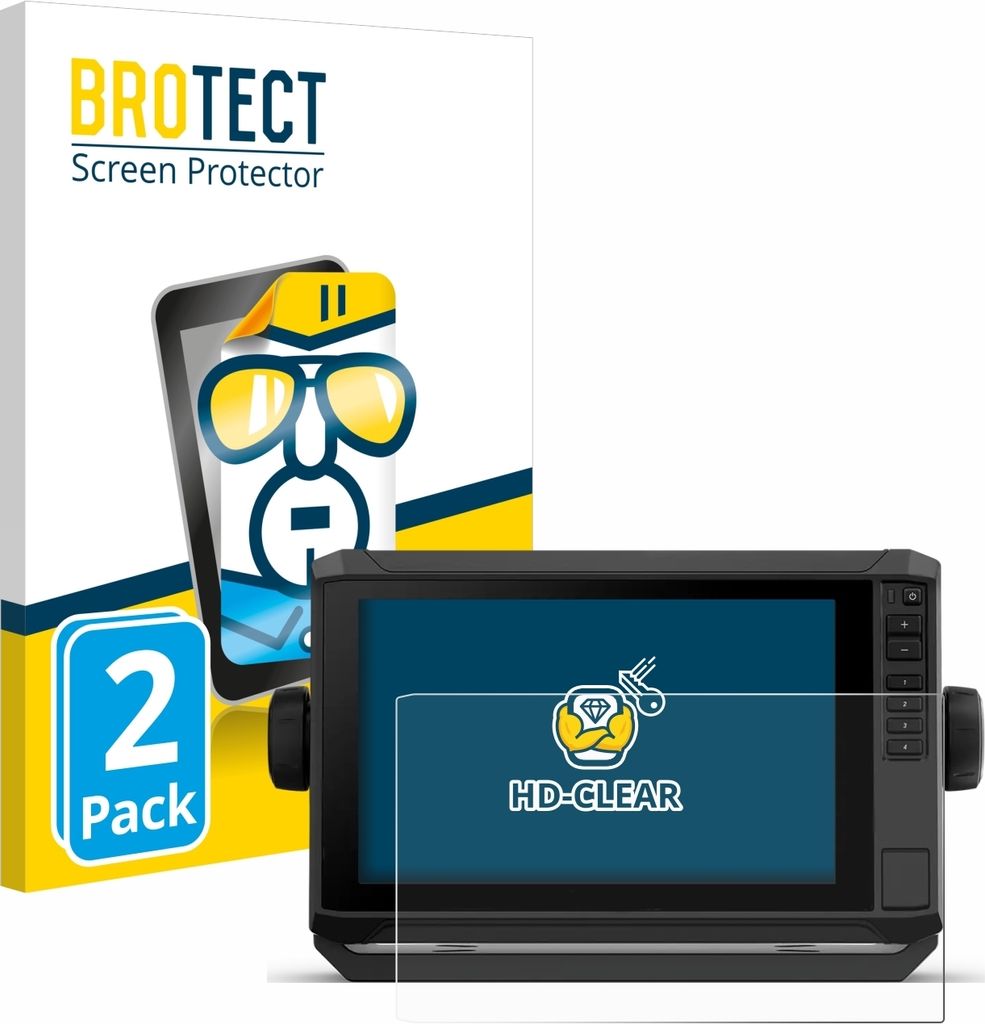 2x Für Garmin ECHOMAP UHD2 9" Schutzfolie BROTECT Displayschutz Display Schutz Folie Klar Transparent