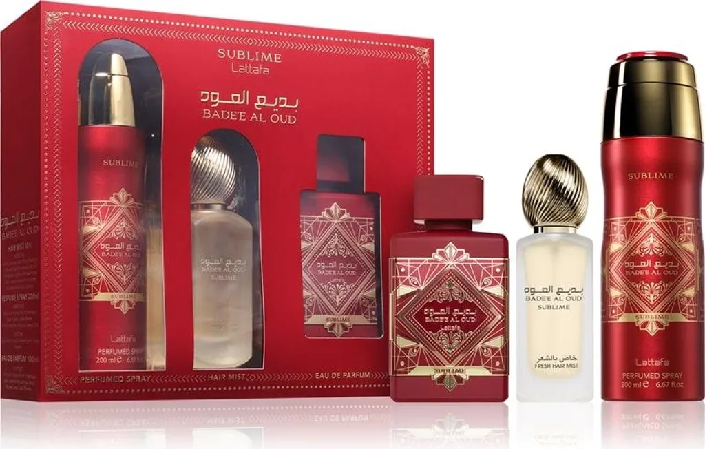 Coffret Cadeau Parfum Oud for Glory Lattafa avec Fragrance Orientale Noir