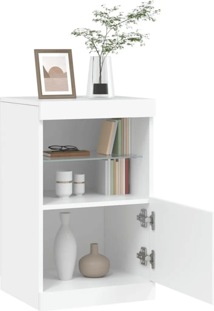 SYFAX™ Credenza con Luci LED Bianca 41x37x67 cm - 4