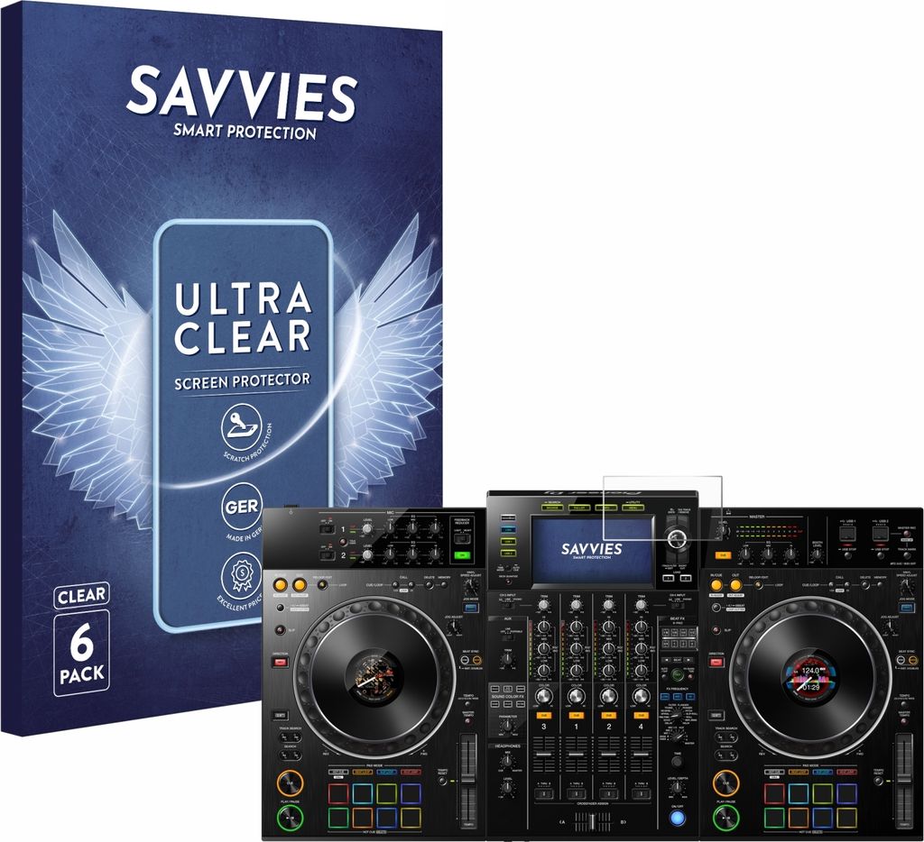 6x Für Pioneer XDJ -XZ Schutzfolie Savvies Displayschutz Display Schutz Folie Klar Transparent