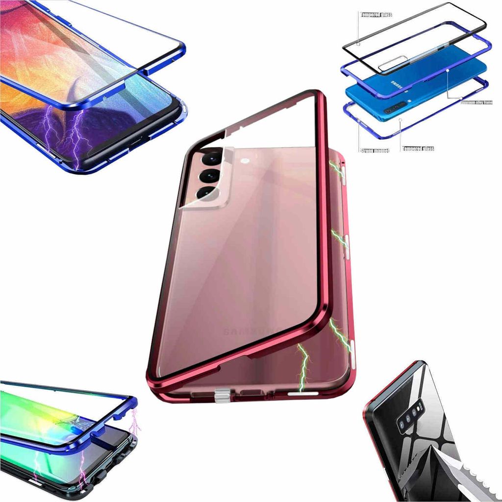 Für Samsung Galaxy S24 Handy Tasche 360 Magnet Glas Bumper Produktbild 