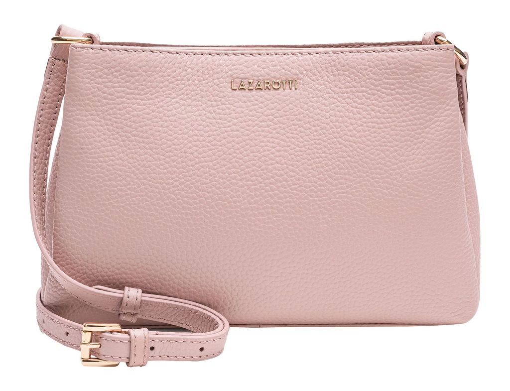 Lazarotti Leder Umhängetasche Bologna Leather MK Crossbody Bag Pink altrosa