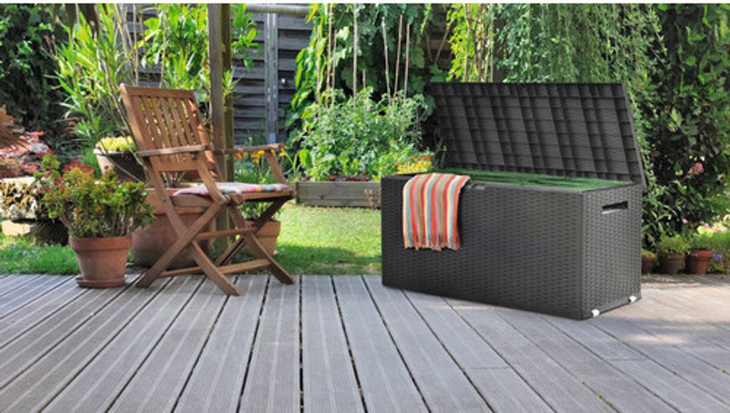 Kissenbox Aufbewahrungsbox Gartenmöbel Nizza Polyrattan