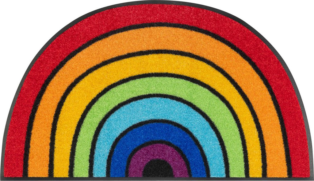wash+dry Schmutzfangmatte Round Rainbow - 50 x 85 cm Produktbild 