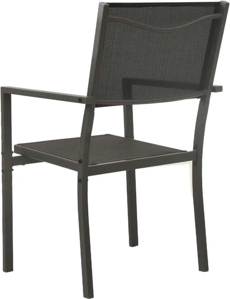 Set Sedie SYFAX™ Antracite: Stile Minimal per Balconi e Terrazzi - 3