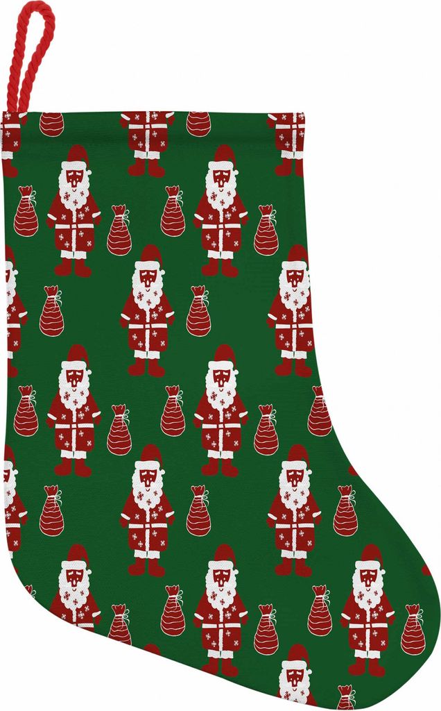 ABAKUHAUS Geometrisch Hängende Nikolausstiefel Weihnachtssocken, Weihnachtsmann Präsens, Weihnachtsstrumpf zum Aufhängen, 25x35cm, Grünes Ruby-...