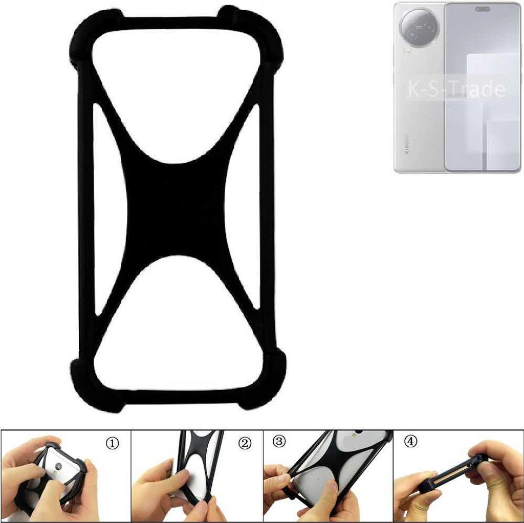 K-S-Trade Handy-Hülle Schutz-Hülle kompatibel mit Xiaomi Civi 3 Silikon Bumper TPU Softcase Smartphone Stoßschutz, schwarz
