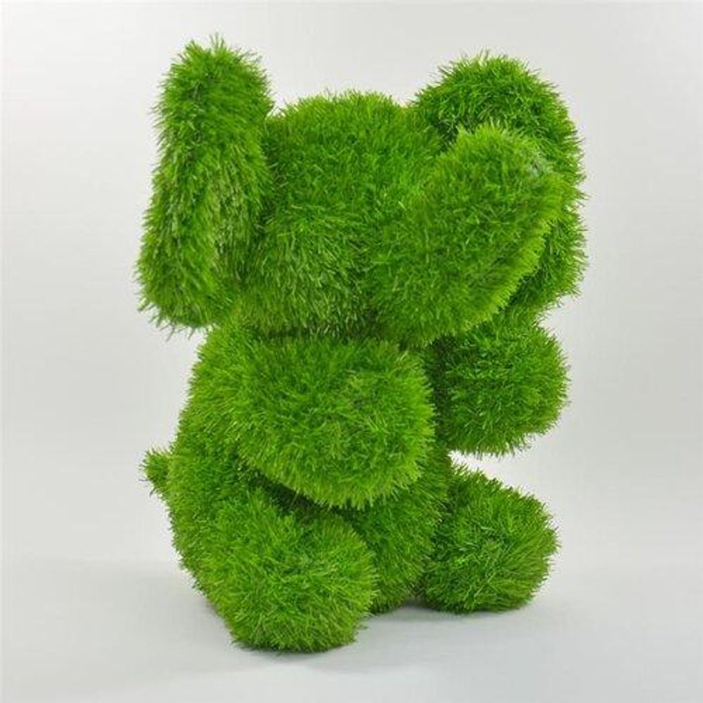 AniPlants, Grasfigur, "Elefant", sitzend, Gartendeko, 37cm Image du produit 