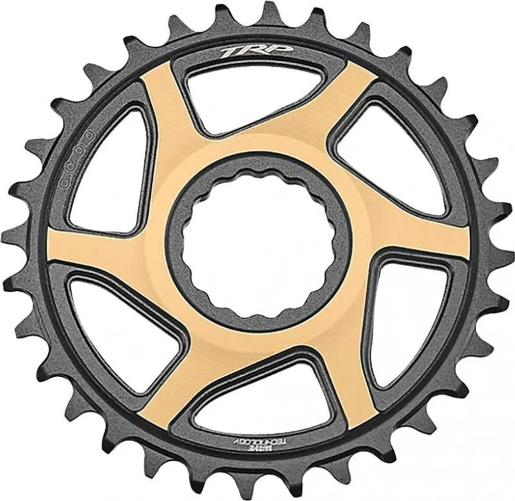 Plateau TRP EVO 12 CR-M9050 1x 30 dents Noir et Or pour VTT Performance