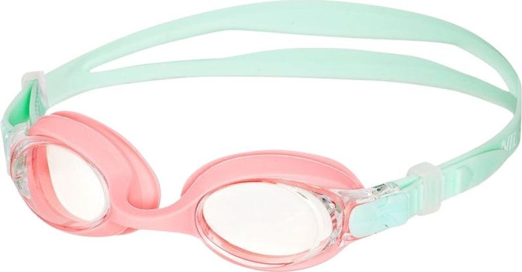 Junior-Schwimmbrille, Mint/Pink, Antibeschlag-Gläser