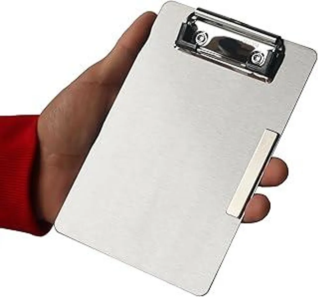 Lavagnette Messaggi Frigo A6 Acciaio Inox Clip Nera Porta Ricette