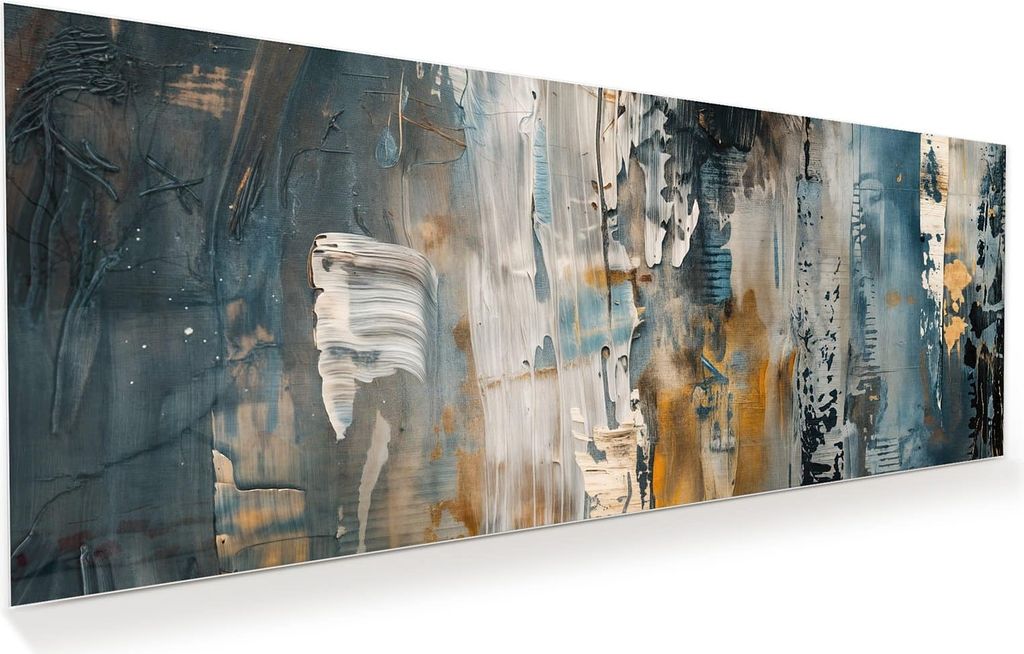 Glasbild 150x60cm in XXL für Wohnzimmer, Schlafzimmer Motiv Abstrakte Kunstwerke
