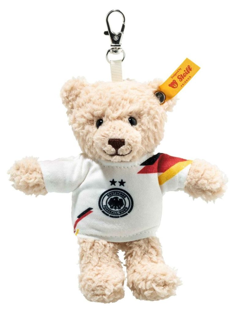 Steiff Teddybär Mila DFB Anhänger 12 cm beige Fußball Produktbild 