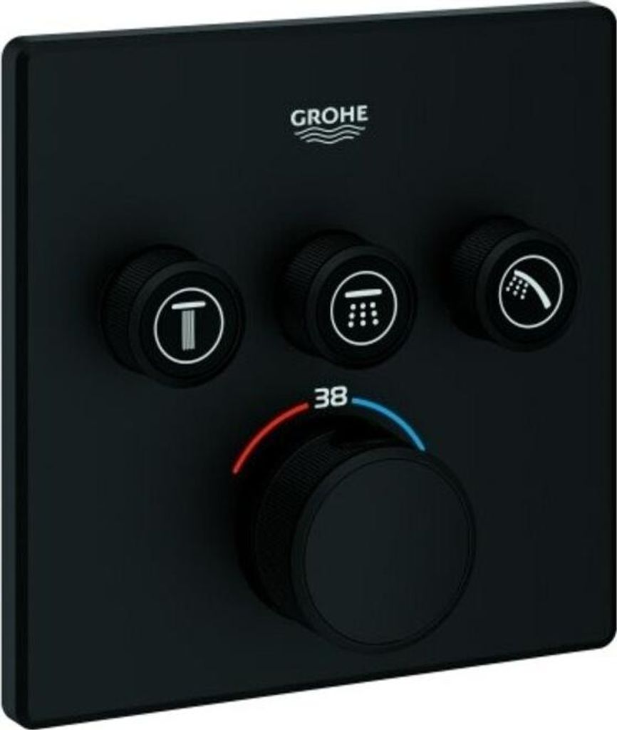 Grohe Fertigset Grohtherm Smartcontrol UP-THM, 3 Absperrventil, eck., phantom bla