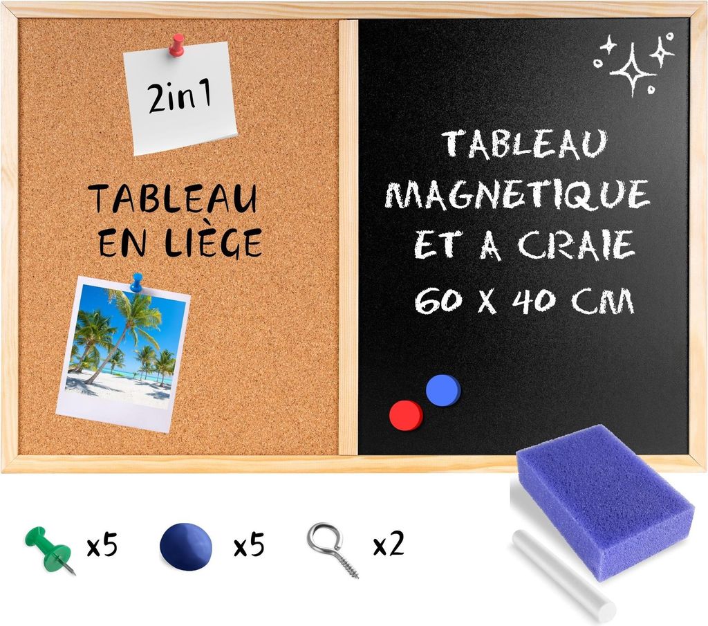 Creative Home 60x40cm Tableau Liege Mural, Tableau Image du produit 