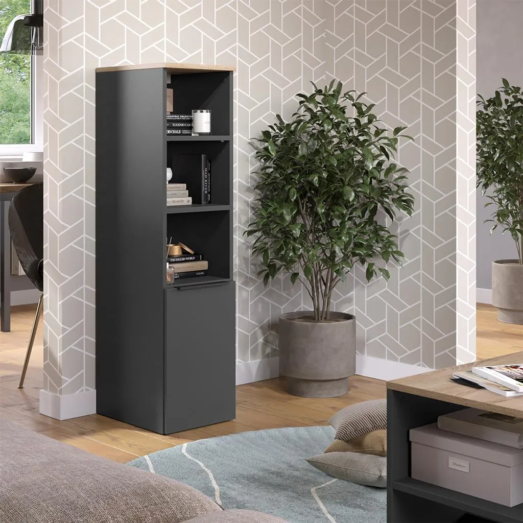 Vicco Armadio Wido Antracite Sonoma 30x120 - Mobile Multiuso Salvaspazio