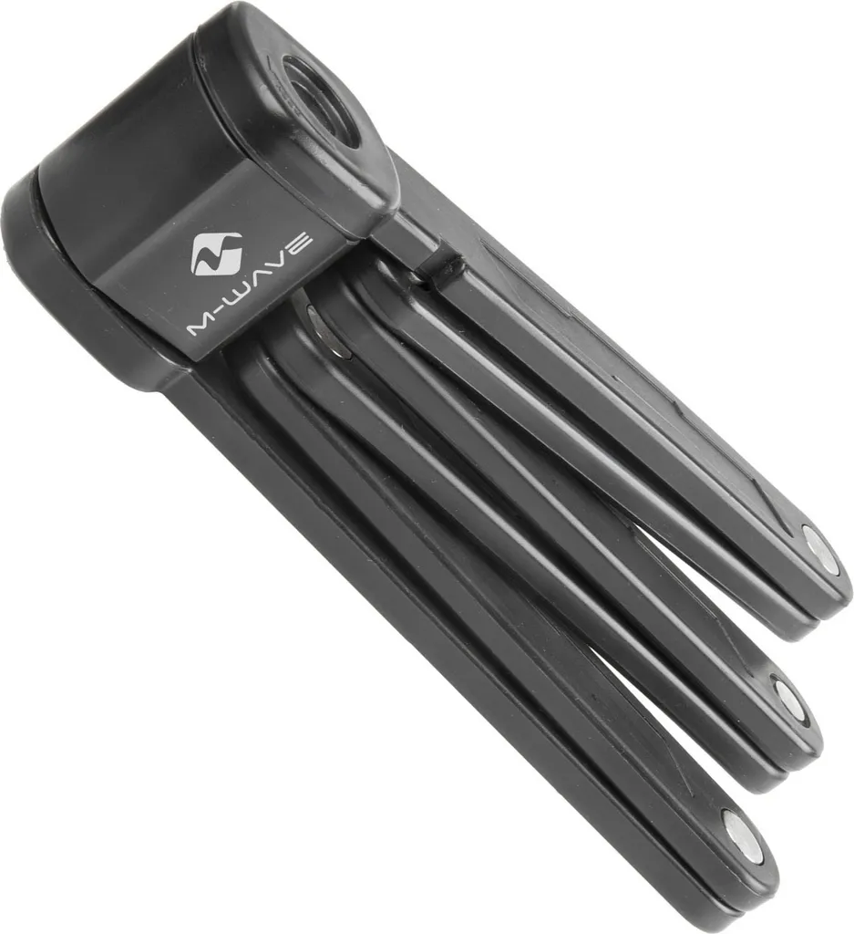 Antivol pliable 875 x 5 mm noir haute sécurité pour vélo et trottinette