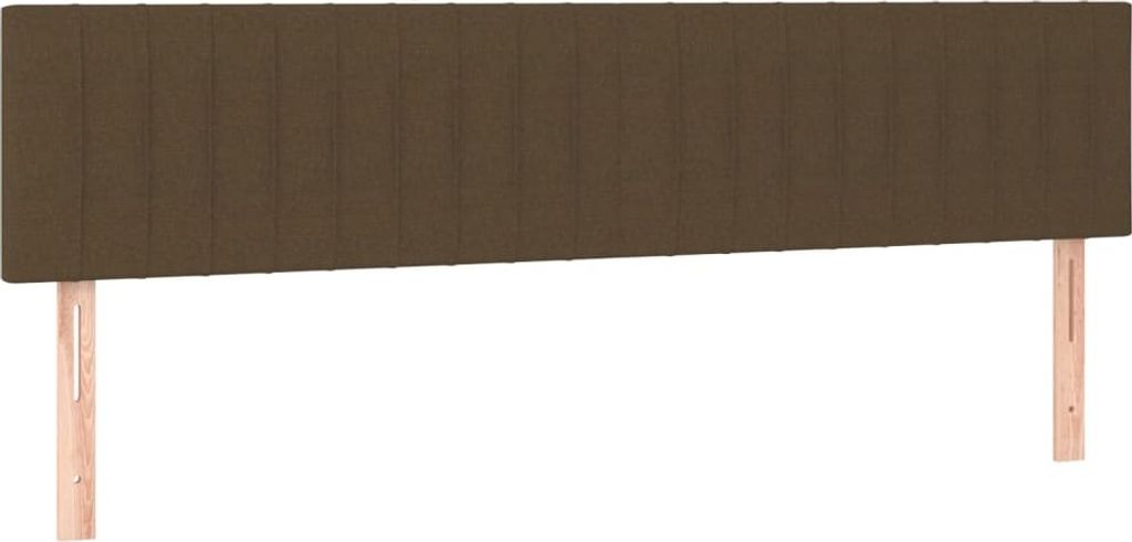 Kopfteile 2 Stk. Dunkelbraun 90x5x78/88 cm Stoff