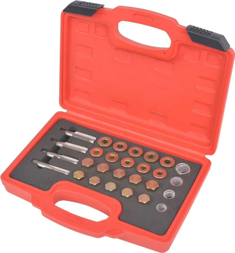 Coffret de réparation filetage carter huile moteur avec tarauds 64 pcs